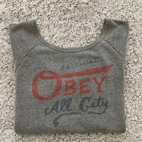 Obey Tops - Obey All City Pullover Sweatshirt. Women's Medium.